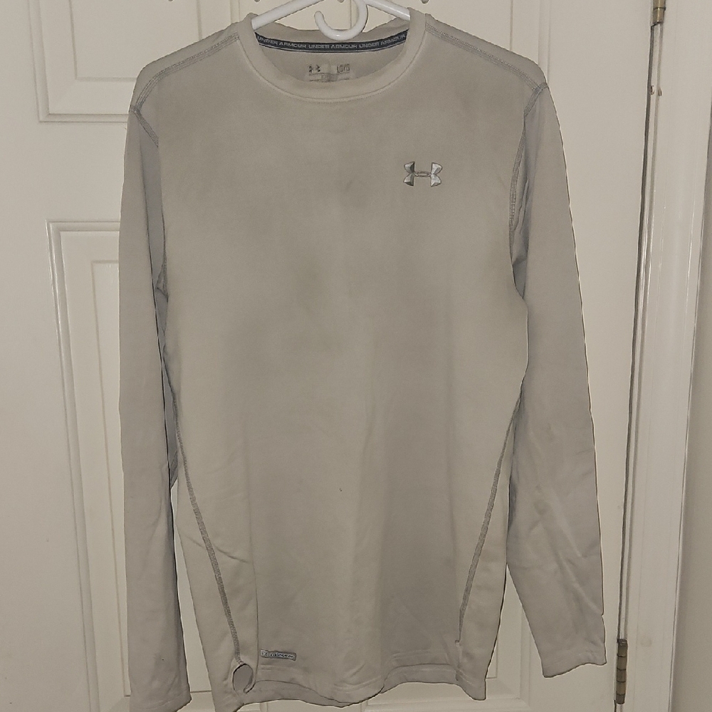 Under Armour Men's Light Gray Long Sleeve Tee
